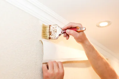 Pose de papier peint à Broissia — revêtements muraux et toiles de verre
